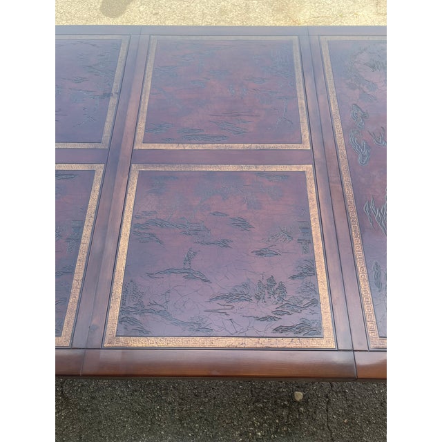 Late 20th Century Heritage Furniture "Ming Treasure" Chinoiserie Extension Dining Table - 2 Leaves For Sale - Image 15 of 18