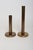 Set of Two Vintage Patinated Brass Candlesticks With Cork Bases For Sale - Image 4 of 18