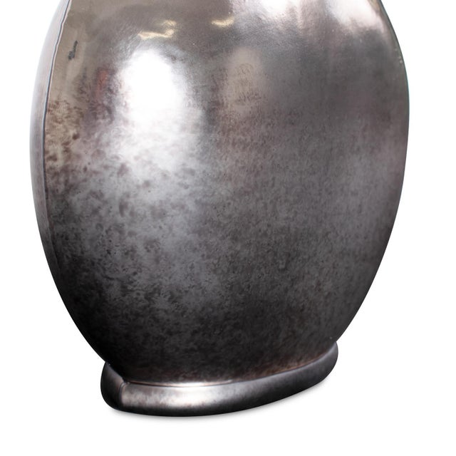 2020s Advik Polished Silver Vase- Short For Sale - Image 5 of 11