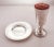 A sterling silver Kiddush cup and matching plate in a hammered design. Bold, masculine and contemporary; a much-needed...