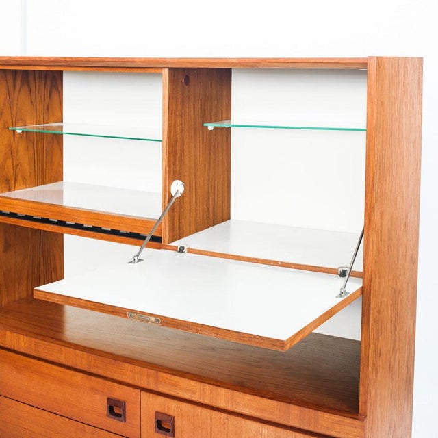 1960s Tall Vintage Scandinavian Sideboard in Teak, France, 1960s For Sale - Image 5 of 14