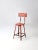 Industrial Vintage Orange Industrial Stool For Sale - Image 3 of 8