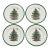 1978 Vintage Spode Christmas Tree Dinner Plates - Made in England - Set of 4 For Sale