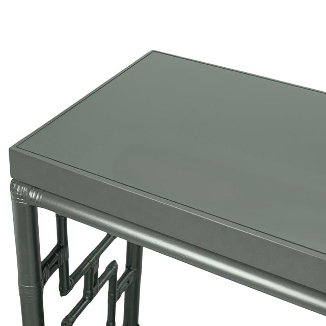 Transitional Sobe Console, Evergreen For Sale - Image 3 of 6