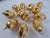 1970s Vintage Czechoslovakian Hand-Painted Golden Glass Christmas Ornaments, 1970, Set of 12 For Sale - Image 5 of 12