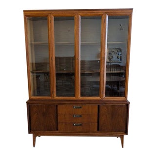 Mid Century Modern Walnut Hutch by Garrison Furniture. Vintage McM. For Sale