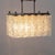 1970s designer chandelier. Metal frame with worked glass elements. Excellent condition. Item as shown in the photos. Up to...