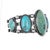 6.25" Sturdy Vintage Native American sterling turquoise graduated row cuff bracelet For Sale - Image 4 of 10