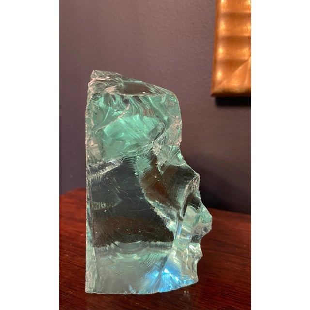 Contemporary Early 20th Century Large Light Blue Slag Glass Cullet For Sale - Image 3 of 5