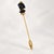 Antique Edwardian Hand-Carved Blackamoor Lady Stick Gold Pin With Emerald Crown For Sale - Image 4 of 5