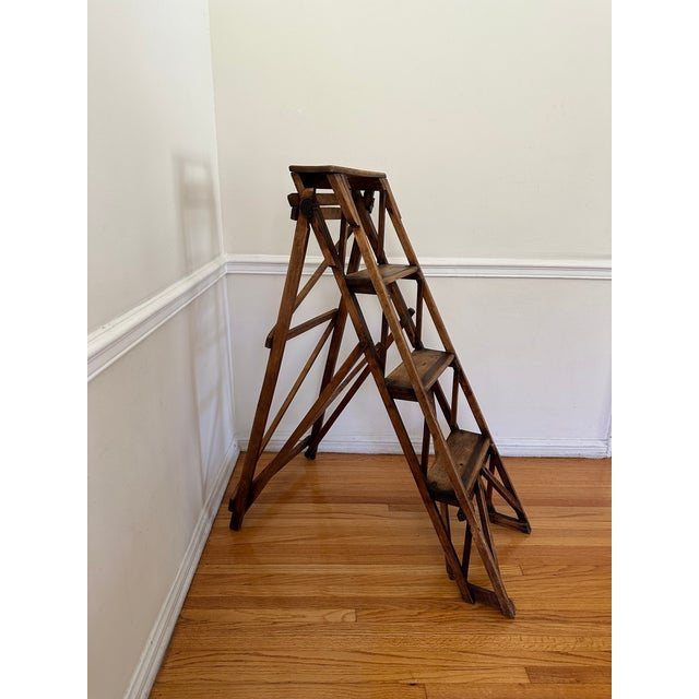 Late 19th Century Hatherley Patent Lattistep Library Ladder For Sale In Los Angeles - Image 6 of 8