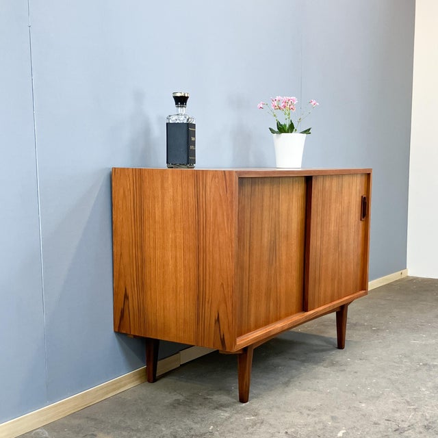 Sideboard with Sliding Doors in Teak, 1960s For Sale - Image 6 of 12