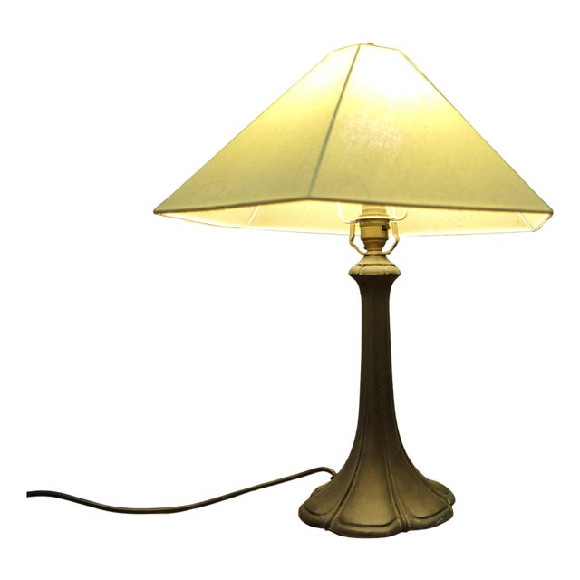 Vintage Art Nouveau Spelter Table Lamp, 1900s For Sale