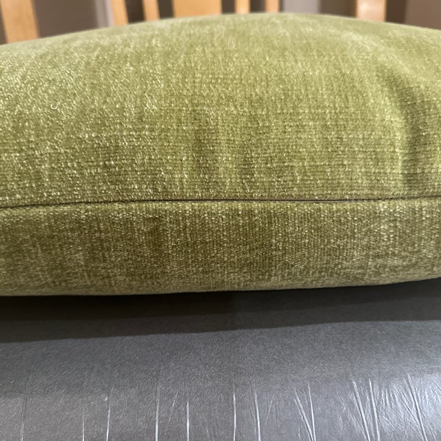 Handcrafted decorative pillow case, double sided solid chartreuse green velvet, 14”X20”. Invisible zipper, selling only...