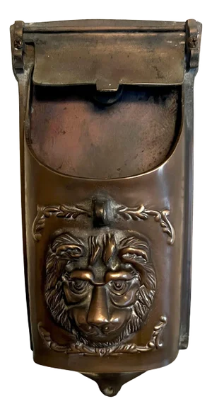 Bronze Mailbox with Lions Face