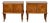 Paolo Buffa-Style Bedside Tables with Glass Top, Set of 2 For Sale