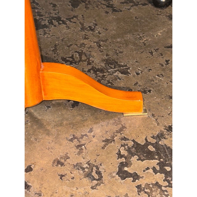 Modern Italian Walnut and Black Marble Drink Table For Sale - Image 3 of 6