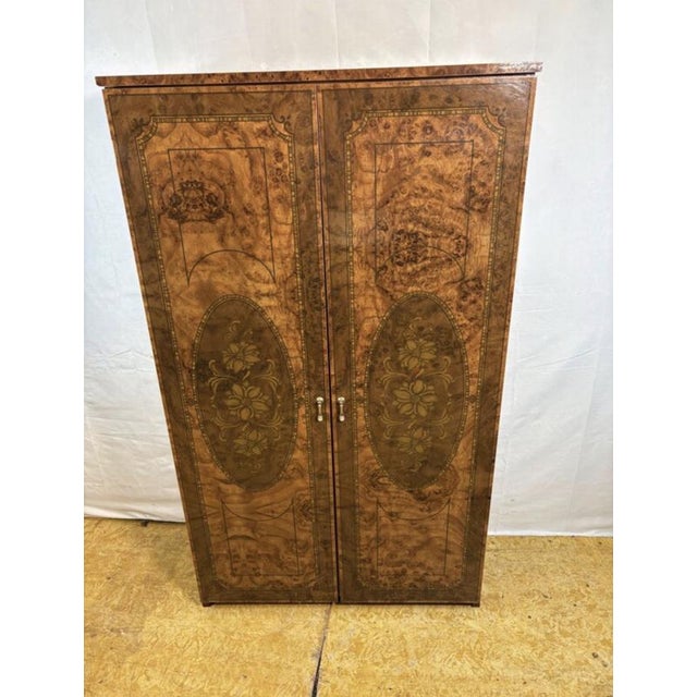 Vintage Italian Hollywood Regency Walnut-Effect Dressing Table, 1980s For Sale - Image 6 of 8