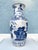 Tall Vintage Asian Chinese Blue & White Ribbed Porcelain Vase For Sale In West Palm - Image 6 of 7