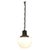 Brown Industrial Style Opalescent Hanging Light Shade from Odeon, 1930 For Sale - Image 8 of 8