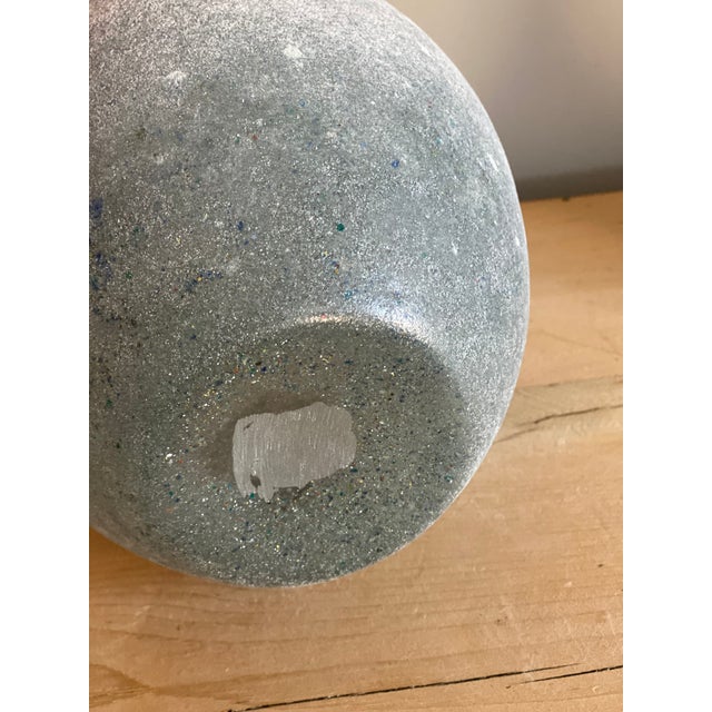 Murano Late 20th Century Canedese Italian Murano Scavo Glass Vase For Sale - Image 4 of 8