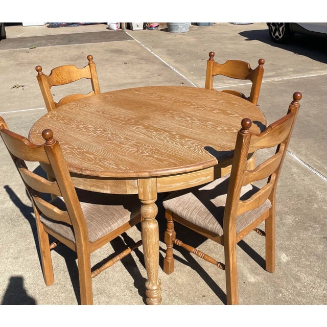 French Country Ladderback Dining Chairs- Set of 4 For Sale - Image 11 of 11