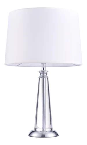 Pasargad Home Canova Lucite & Brushed Silver Table Lamp