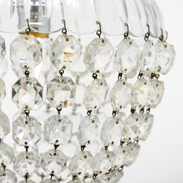 Glass Antique French Baccarat Crystal Pendant Chandelier - a Pair For Sale - Image 7 of 9