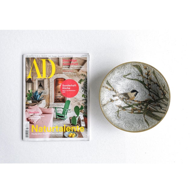 Vintage Schale in Messing and Emaille, 1950s For Sale - Image 10 of 11