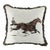 Equestrian Decorative Pillow With Fringe – St. Julien Horse Illustration For Sale