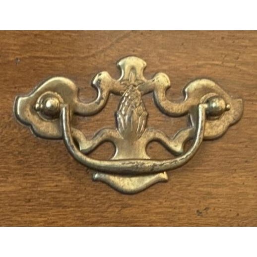 1980s Ethan Allen Dresser Tallboy With Appealing Pineapple Handles