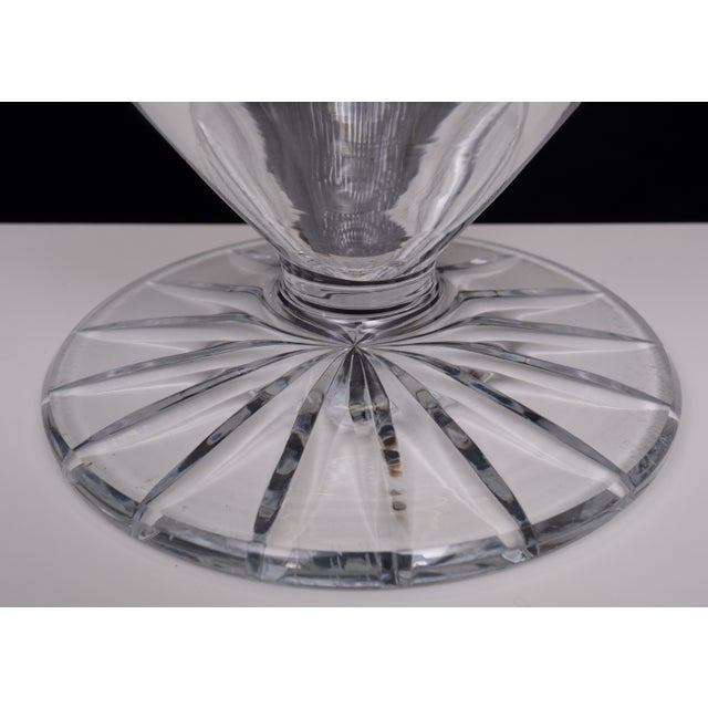 1960s Large Vintage Belgian Cut Crystal Glass Vase, 1960s For Sale - Image 5 of 7
