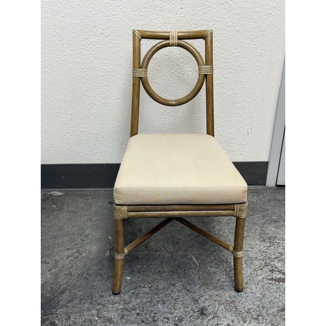 Design Plus Gallery presents the Target Side Chair by Orlando Diaz-Azcuy for McGuire. This side chair has a rattan frame...