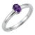 Amethyst Oval Cut Ring 925 Silver, Purple Gemstone Ring Us 7 For Sale