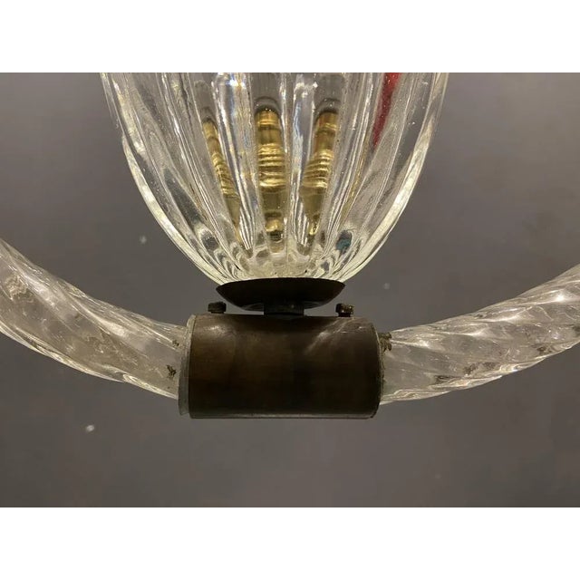 Murano Glass Pendant Light by Ercole Barovier, 1940s For Sale - Image 9 of 11