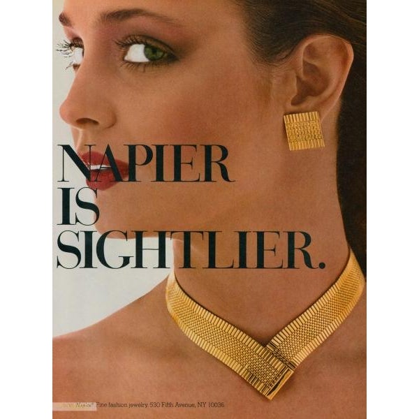 1980 goldtone square woven textured clip and adjustable screw back earrings. Marked "NAPIER©" on the clips. Measure: 13/16...