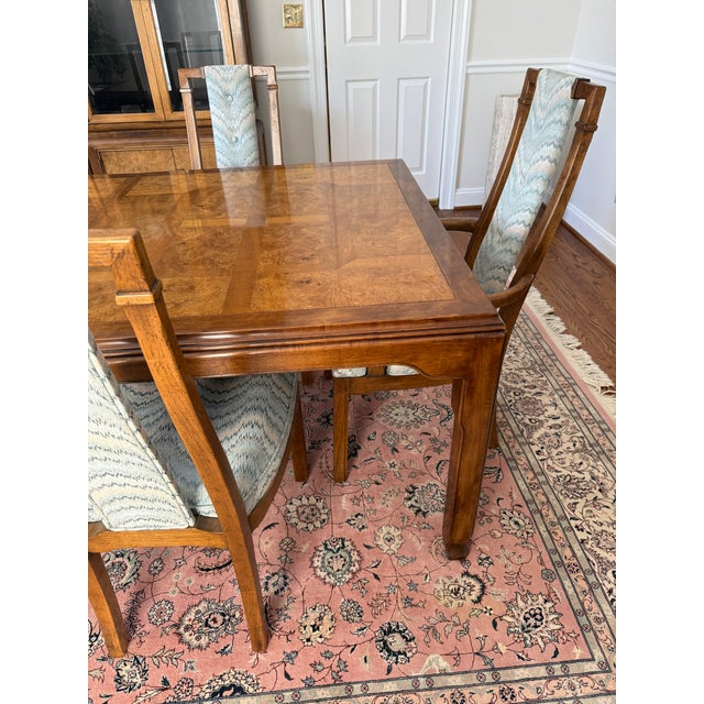 Vintage 1970s Chinoiserie Dining Set With Century Chin Hua Extension Table and 6 Chairs For Sale In Philadelphia - Image 6 of 18