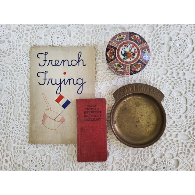 French Frying cookbook, copyright 1932. I love everything about this sweet little book! Measuring 9” x 6” x ¼” and showing...