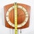 Mid Century Modern Wall Clock Teak Pendulum Weights Brixon Denmark Chime For Sale - Image 9 of 10