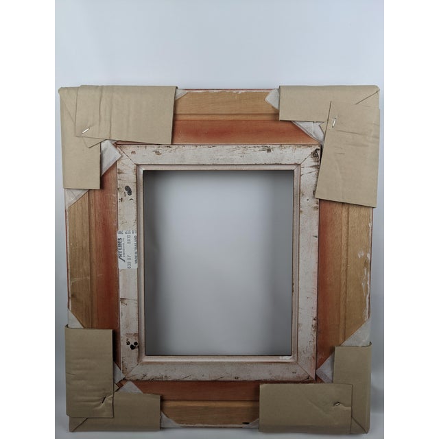 Red Ornate Red and Antique Gold Gilt Wood Picture Frame With Baroque-Style Relief For Sale - Image 8 of 12