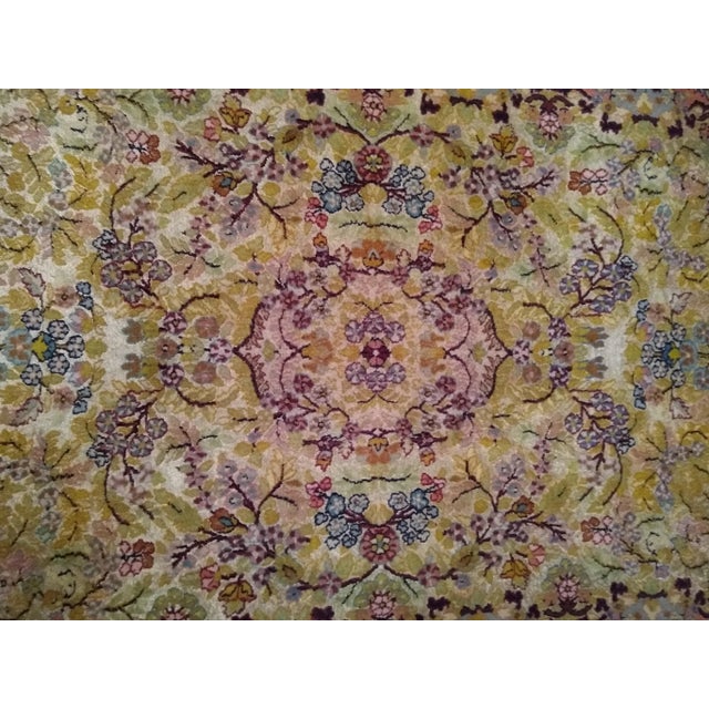 Kashmir Indo Kerman Wool Rug-4′ × 6′ For Sale - Image 4 of 8