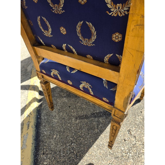1920s Pair of Louis XVI Style Giltwood Chairs For Sale - Image 5 of 12