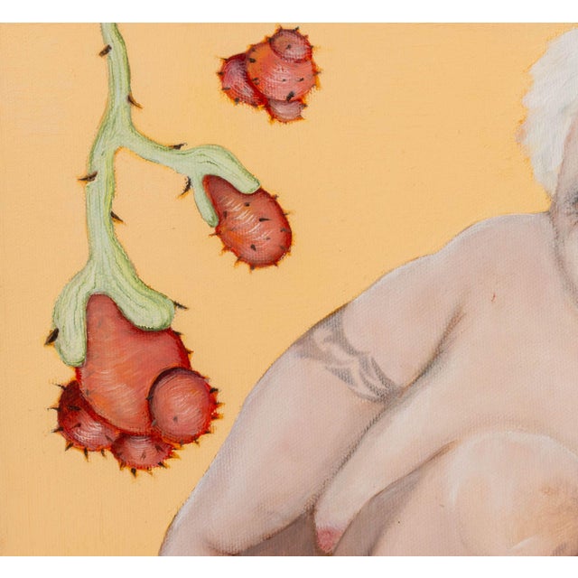 Contemporary T. Phillips Portrait of Nude Old Woman Oil, 2004 For Sale - Image 3 of 6