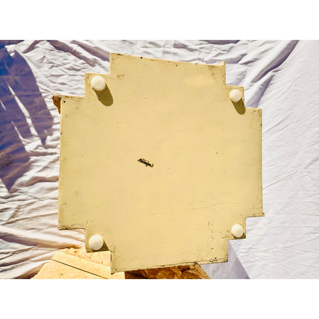 Maitland - Smith Pair of Mactan Stone & Glass Side Tables – Tessellated Pink & Cream Marble, Attributed to Maitland-Smith (Made in the Philippines) For Sale - Image 4 of 12