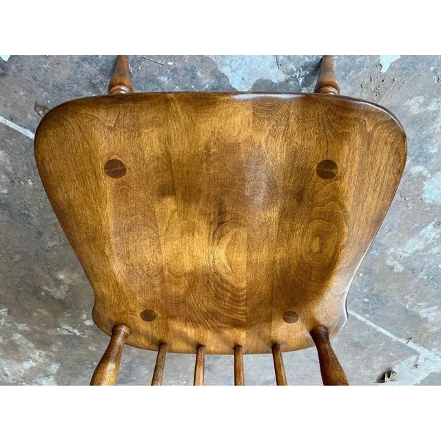 1950s Cushman Colonial Maple Spindle Back Dining Chairs- Set of 8 For Sale - Image 11 of 18