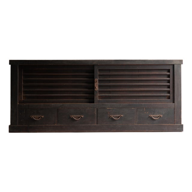 Japanese Antique Large Tansu 1860s-1900s / Sideboard Wabi Sabi For Sale