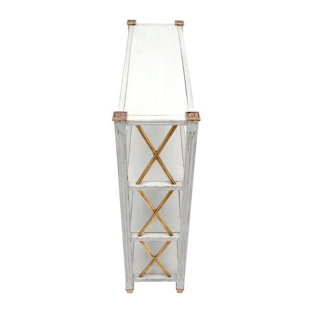 Dove Gray Pair of Louis XVI Style Bookcases, Antique, Painted, French 1880s For Sale - Image 8 of 9