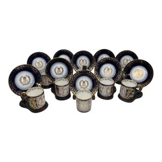 Sevres 19th C., Chateau Des Tuileries 1846 Louis Phillippe Cup / Saucer Set For Sale