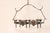 Mid 20th Century Mid 20th Century French Hammered-Metal Oblong Chandelier For Sale - Image 5 of 9