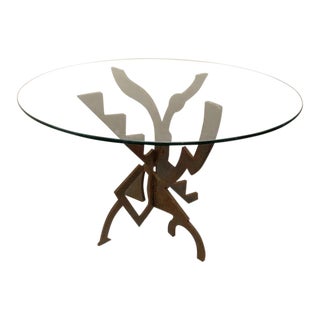 Pucci De Rossi Steel Dining Table For Sale